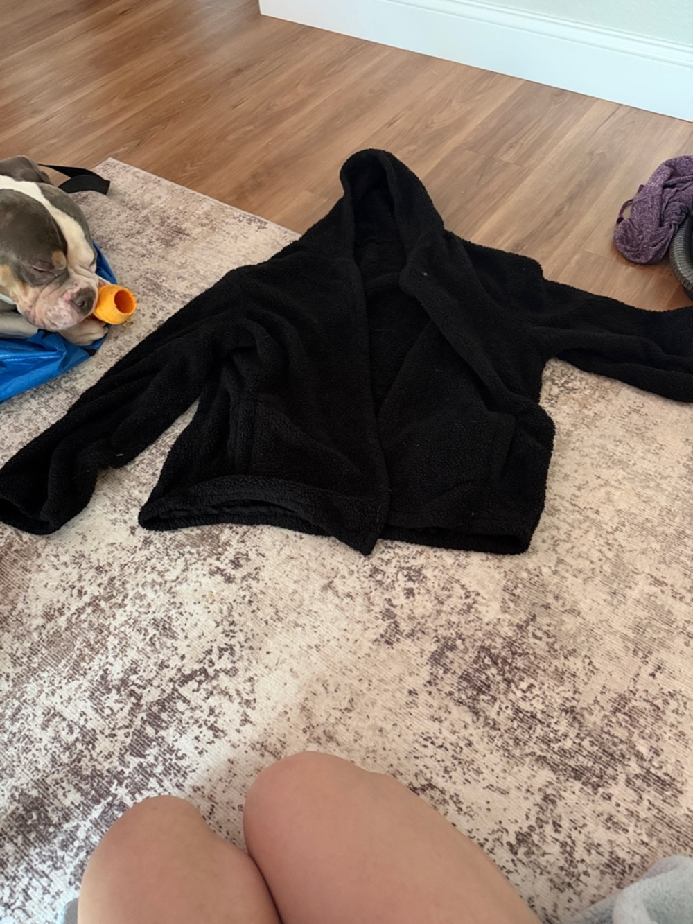 Fashion Nova Black Teddy Jacket with Hood